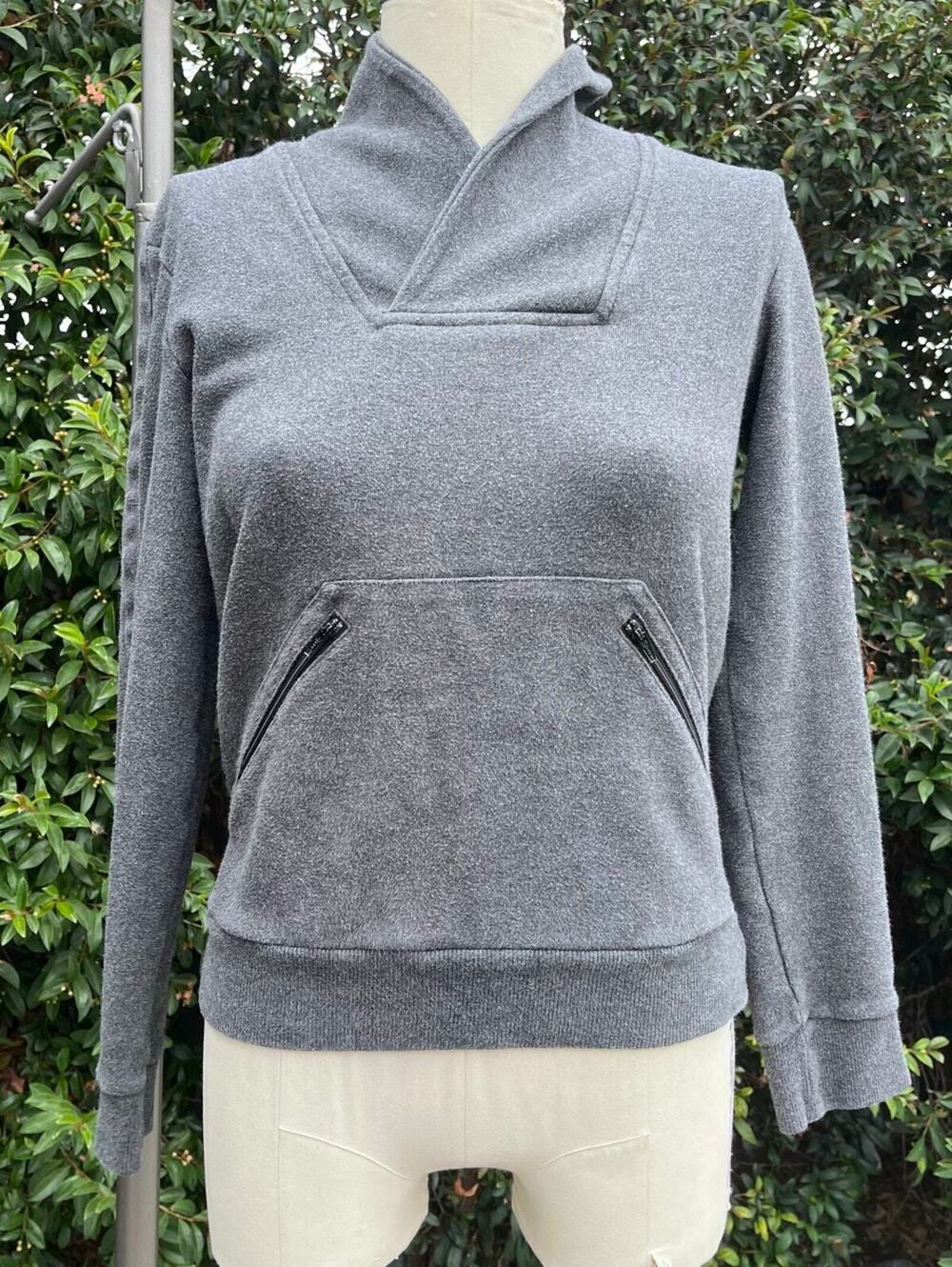 Y2K A|X Armani Exchange Gray Funnel Neck Sweater Pullover XS